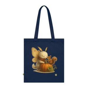 Charlotte de mot – Tote bag (bio-katoen) “Pompoen en eekhoorn”