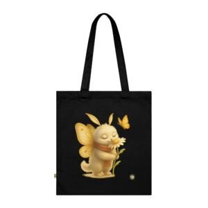 Charlotte de mot – Tote bag (bio-katoen) “Bloem & Vlinder”